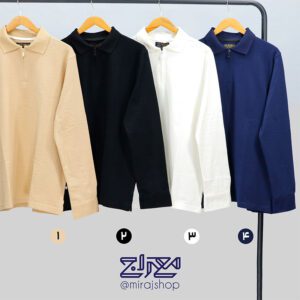 بلوز پنبه نیم زیپ 1296