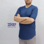 تیشرت آستین کوتاه پنبه لانگ ماراتن 1289