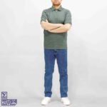 تیشرت پنبه بیسکویتی آستین کوتاه نیم زیپ 2198