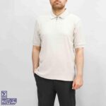 تیشرت پنبه بیسکویتی آستین کوتاه نیم زیپ 2198