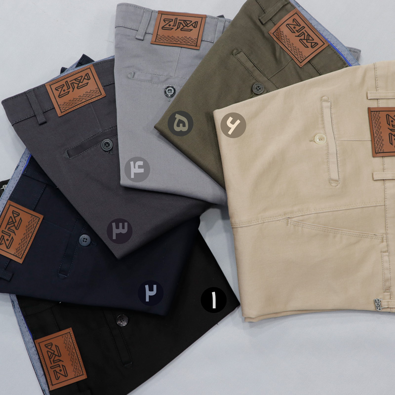 شلوار کتان پشت ریپس 3046