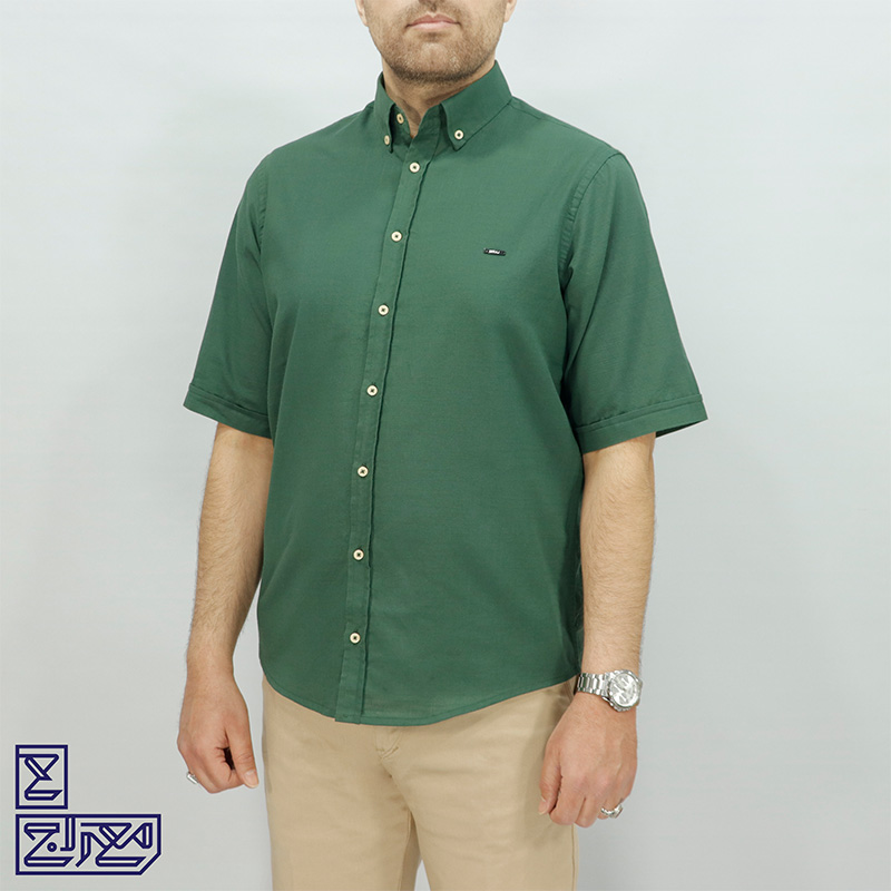 پیراهن آستین کوتاه پنبه لینن 1095