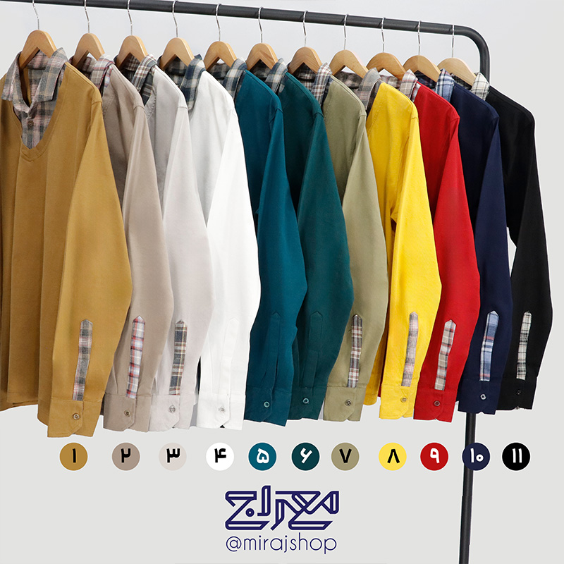 بلوز پنبه دو رو یقه پیراهنی 1269