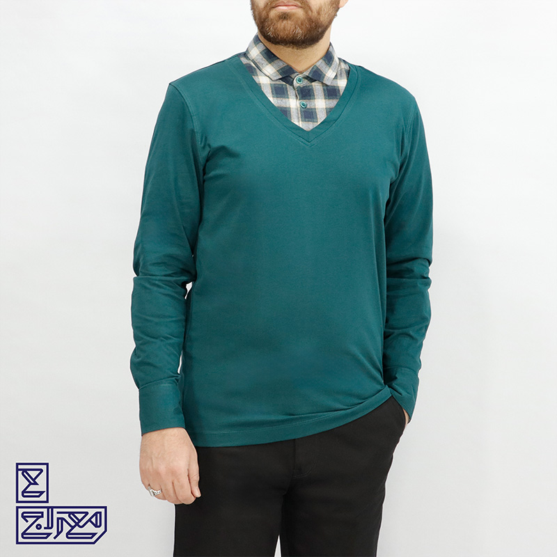 بلوز پنبه دو رو یقه پیراهنی 1269