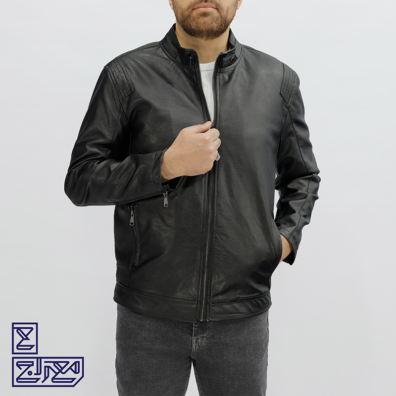 کاپشن چرم یقه دیپلمات اعلا 1040