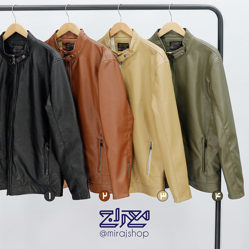 کاپشن چرم یقه دیپلمات اعلا 1040