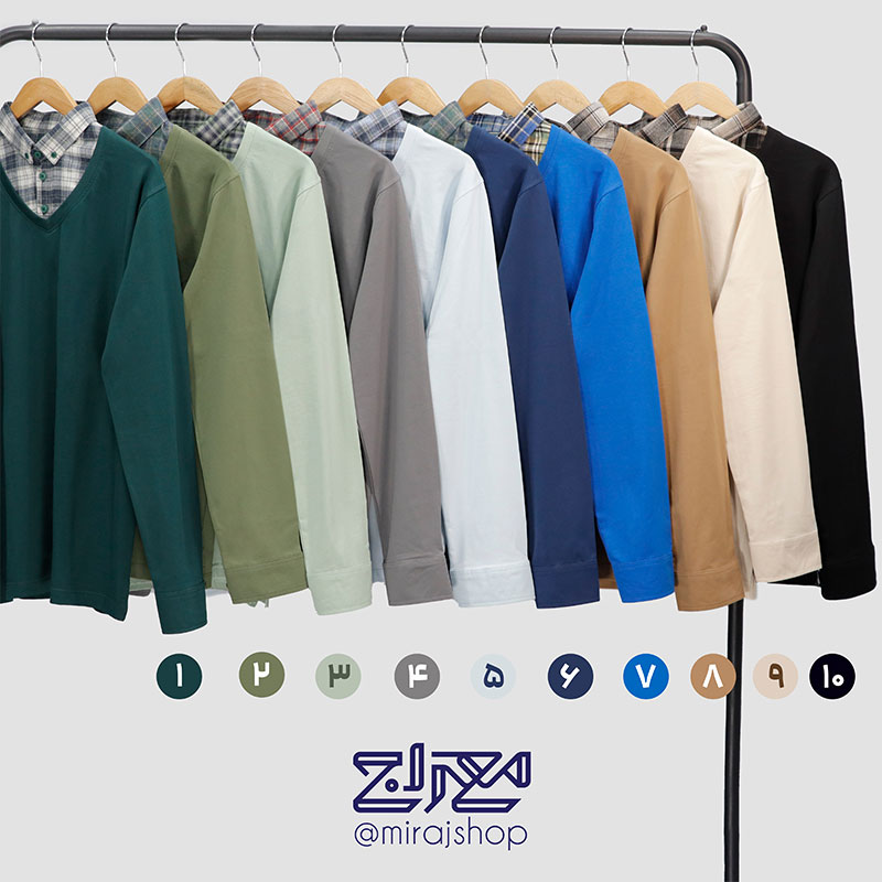 بلوز پنبه ماراتن یقه پیراهنی 1295