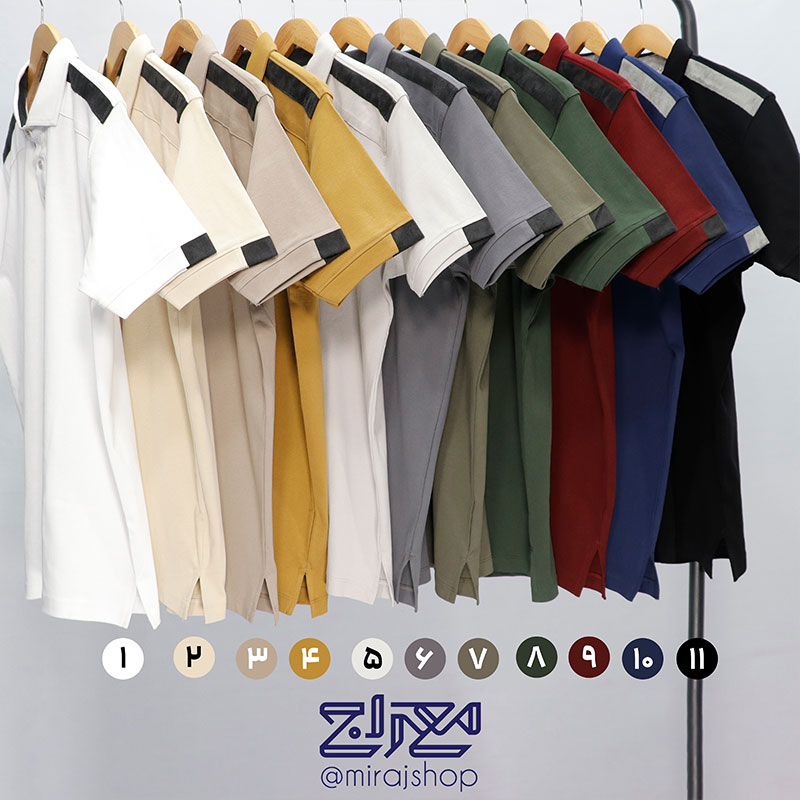 تیشرت پنبه فانریپ یقه دار 1950