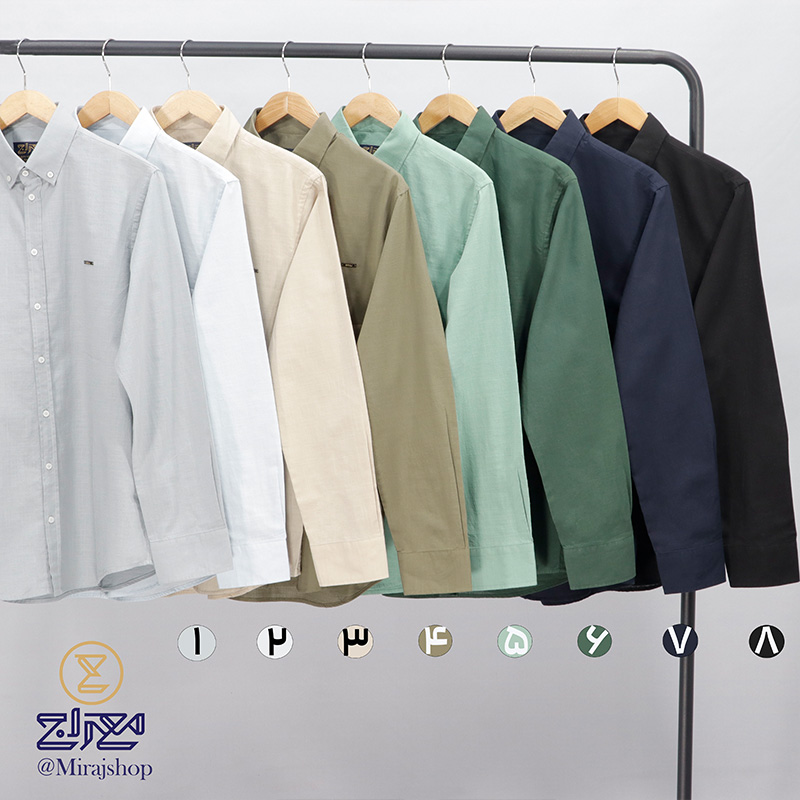 پیراهن آستین بلند پنبه لینن 1095