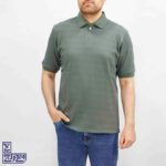 تیشرت پنبه بیسکویتی آستین کوتاه نیم زیپ 2198